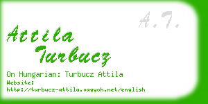 attila turbucz business card